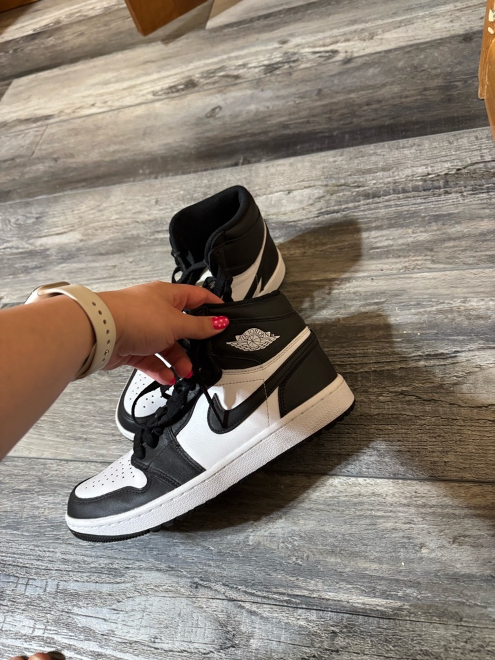 Jordan Black & White High-Top Sneakers